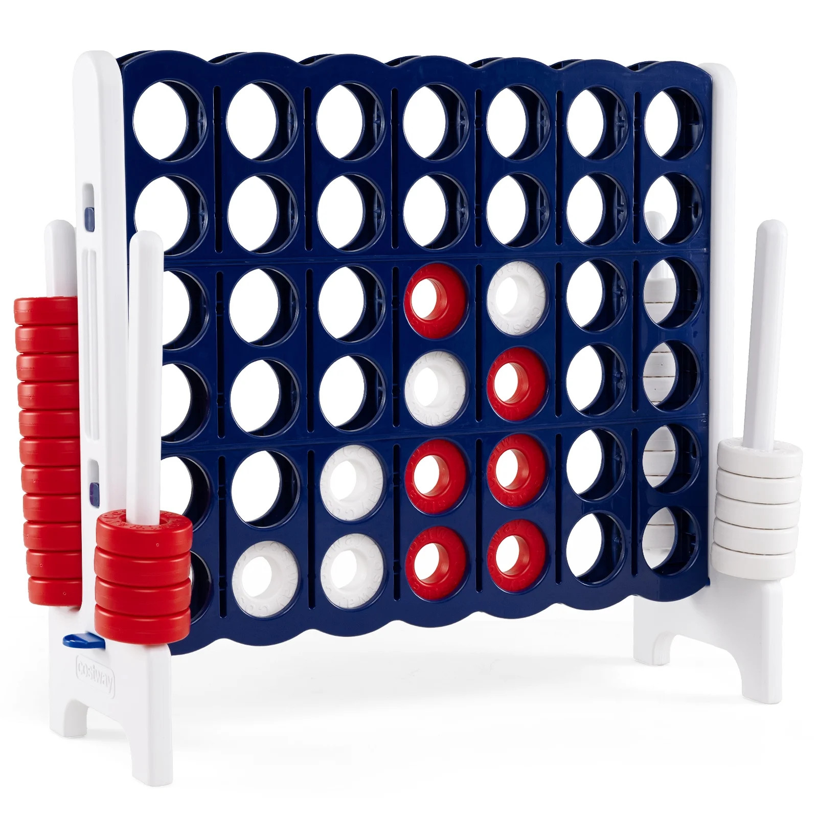 Costway Jumbo 4-to-Score 4 in A Row Giant Game Set Indoor Outdoor Adults Kids Family Fun - Walmar... | Walmart (US)