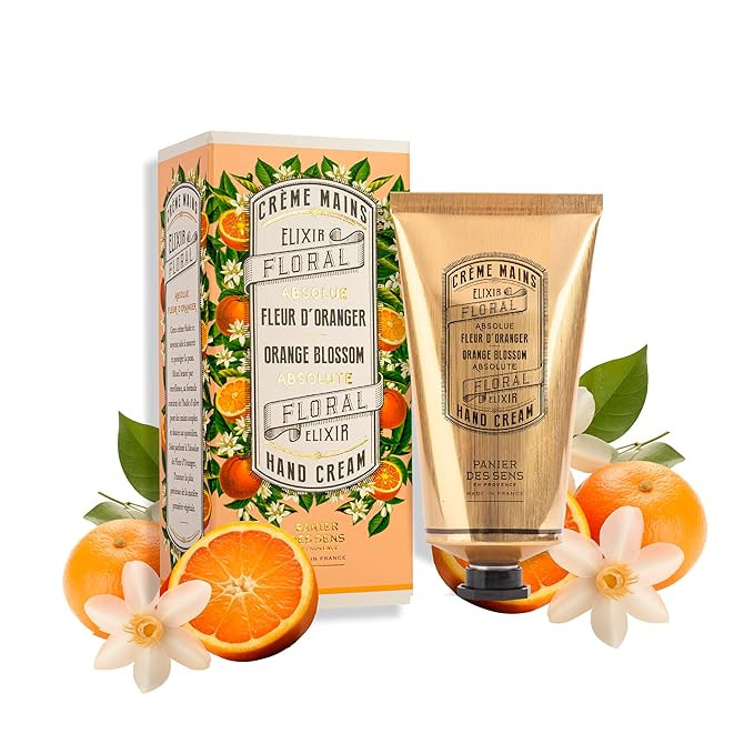 Panier des Sens Orange Blossom Hand Cream with Olive Oil - Nourishing Hand Cream for Dry Cracked ... | Amazon (US)