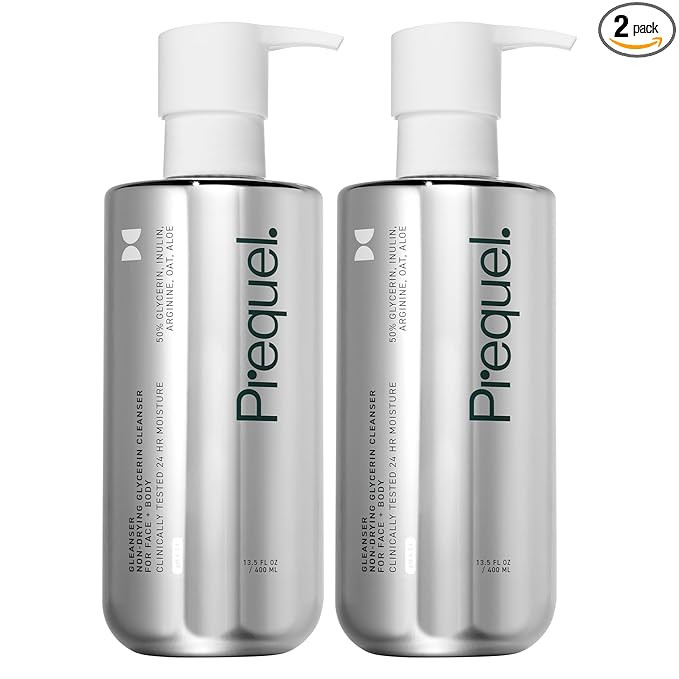 Prequel Gleanser, Moisturizing Glycerin Face Wash, Unscented Cleanser for Sensitive and Dry Skin,... | Amazon (US)