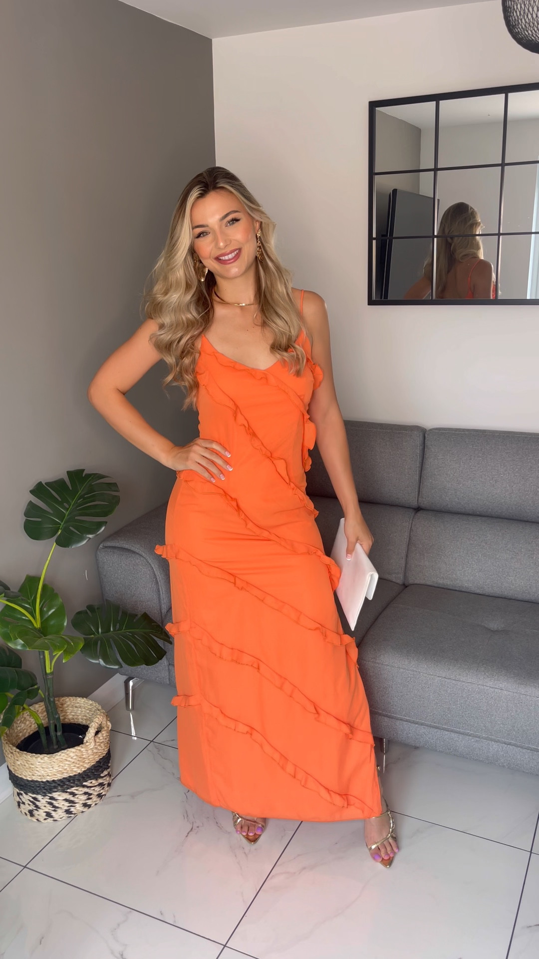 PERRIE SIAN ORANGE RUFFLE DETAIL … curated on LTK