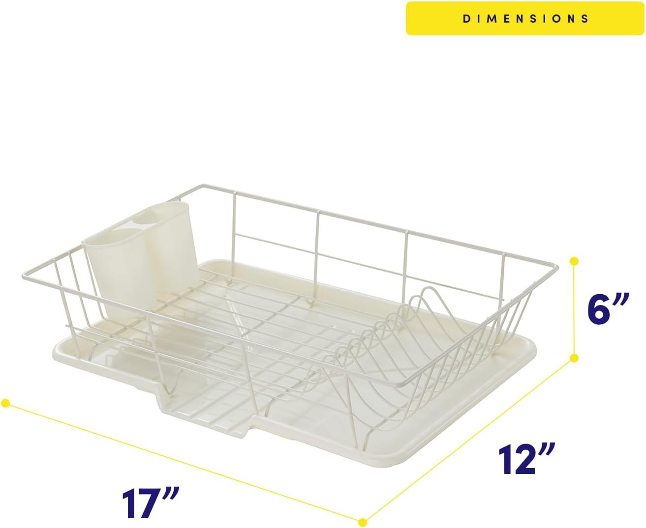 Sweet Home Collection Space-Saving 3-Piece Dish Drainer Rack Set: Efficient Kitchen Organizer for... | Amazon (US)