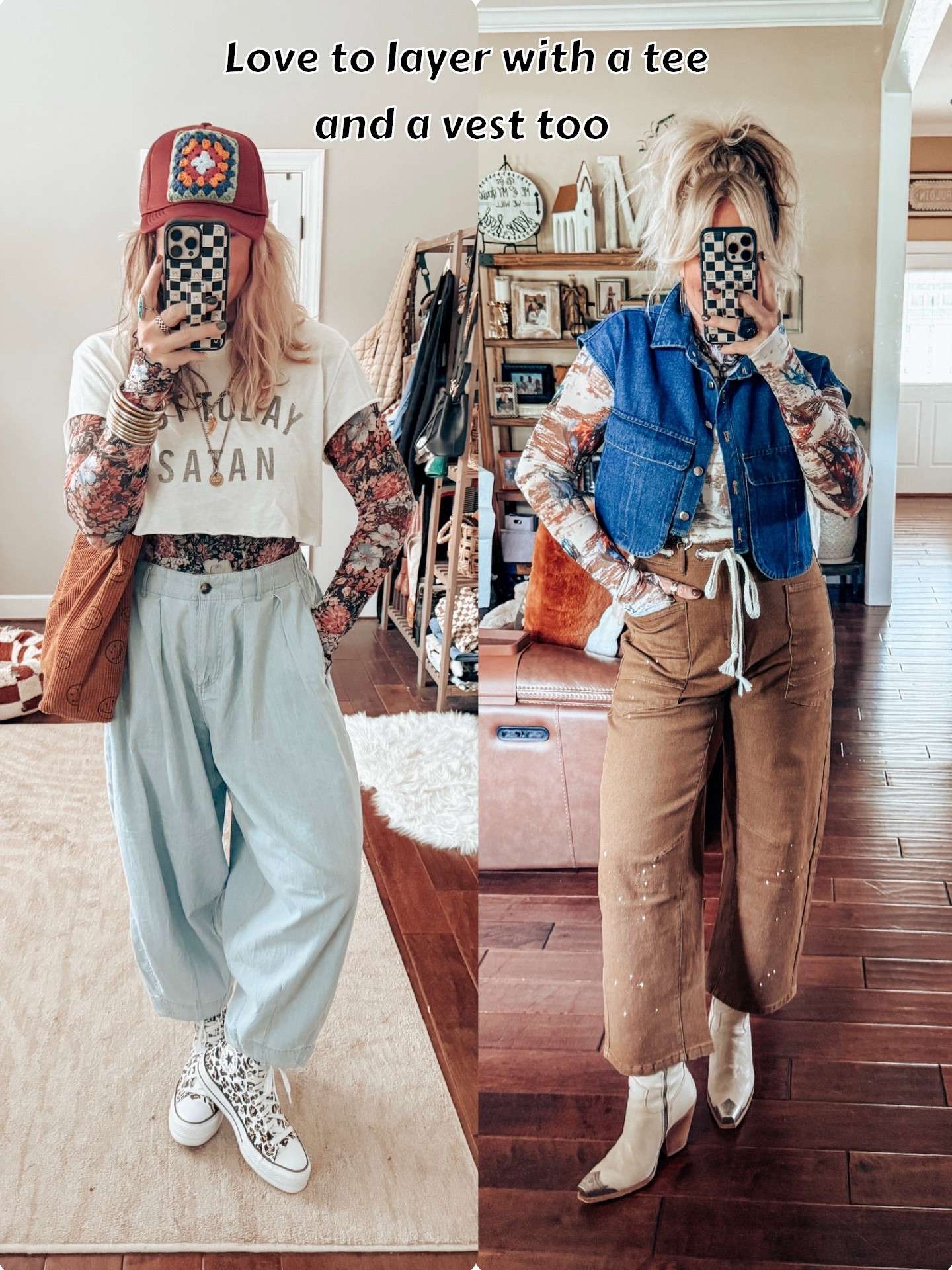 These mesh tops are lined! So good alone but layering is so cute! 
I’ll link what I can here. The left pic is last year so the pants aren’t available. 


#LTKStyleTip #LTKOver40 #LTKFindsUnder50