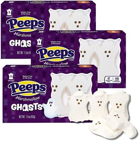 Halloween Peeps Marshmallow Candy, Party Favors or Baking Decoration DIY, Festive Candy, Pack of 3,  | Amazon (US)