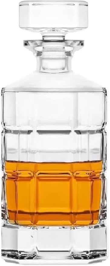 Lily's Home 27 oz Glass Whiskey Decanter with Stopper - Leak-Resistant Design for Bourbon, Scotch... | Amazon (US)