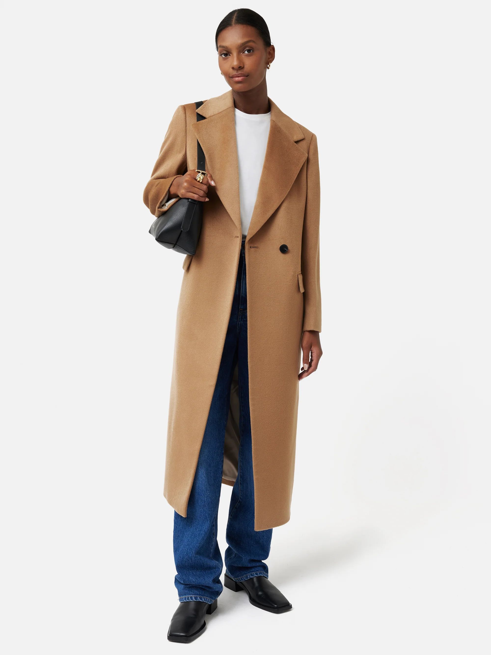 Wool Maxi City Coat | Camel | Jigsaw (UK)