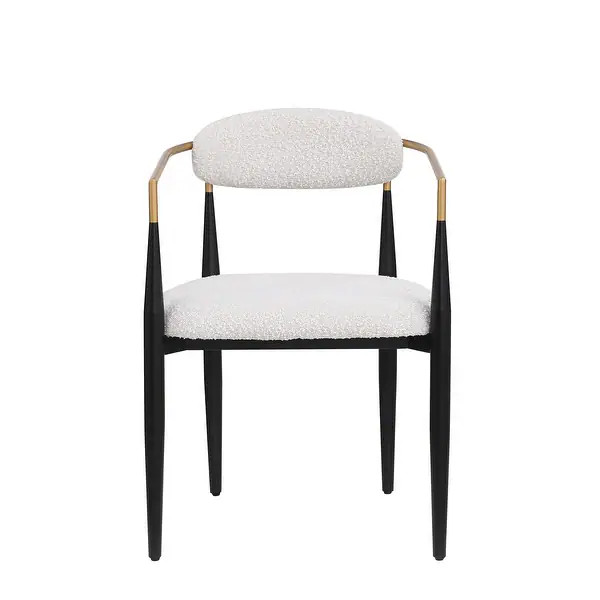 Elmore Fabric Upholstered Iron Dining Chairs (Set of 2) by Christopher Knight Home - Bed Bath & B... | Bed Bath & Beyond