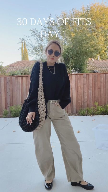 30 Days of Fits: Day 1 🌻 free people barrel jeans, amazon FP dupe sweater, ballet flats, handmade bag, Diff sunnies and gold jewelry 

#LTKfindsunder100 #LTKstyletip #LTKshoecrush