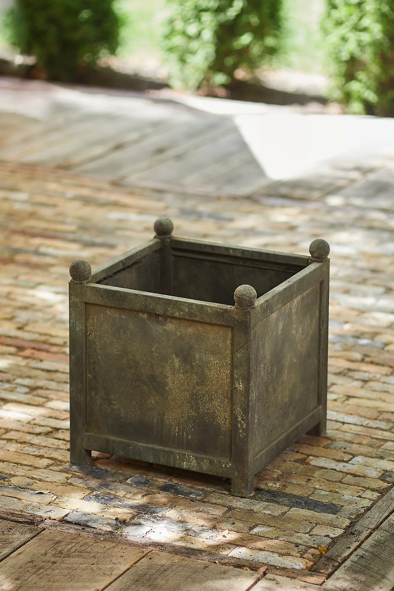 Square Galvanized Planter, 18" | Anthropologie (US)