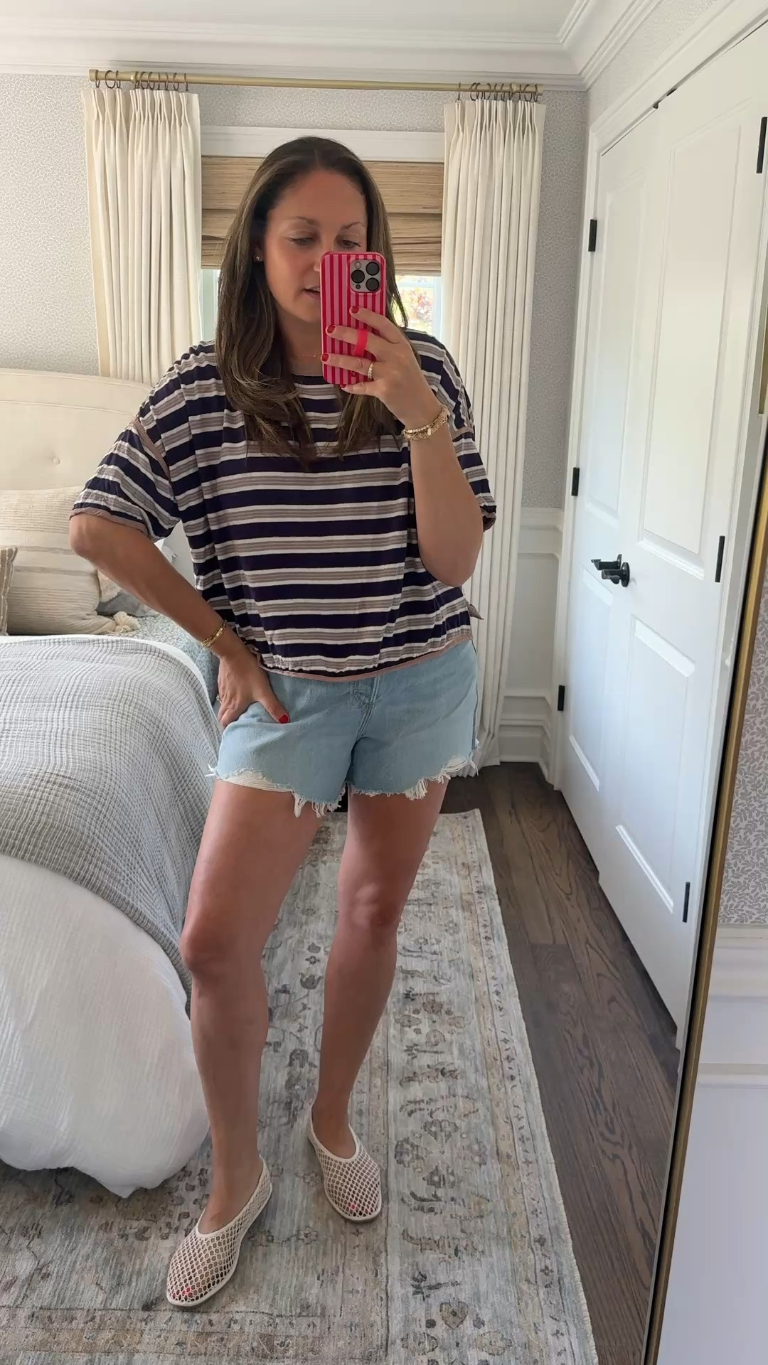 These jeans shirts from @Dynamite Clothing are SO GOOD and under $69! Run true to size, they’re an easy throw and go pair for summer. Also love this striped tee (so soft, cozy, washes perfectly) from Free People and my crochet ballet flats from @Target 🙌🏻

#LTKdayinmylife #LTKootd #LTKSeasonal