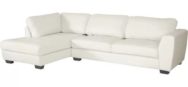 Montgomery 116.5" Wide Faux Leather Sofa & Chaise | Wayfair North America