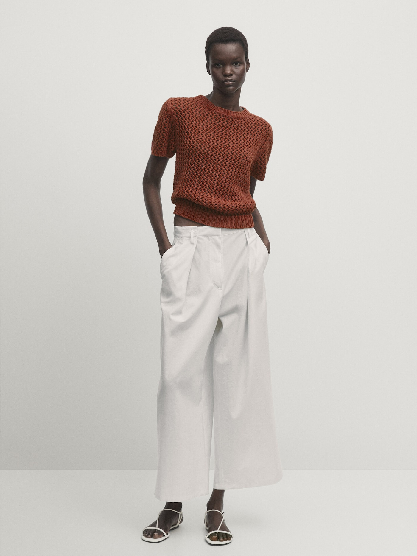 Flat multi strap sandals | Massimo Dutti US