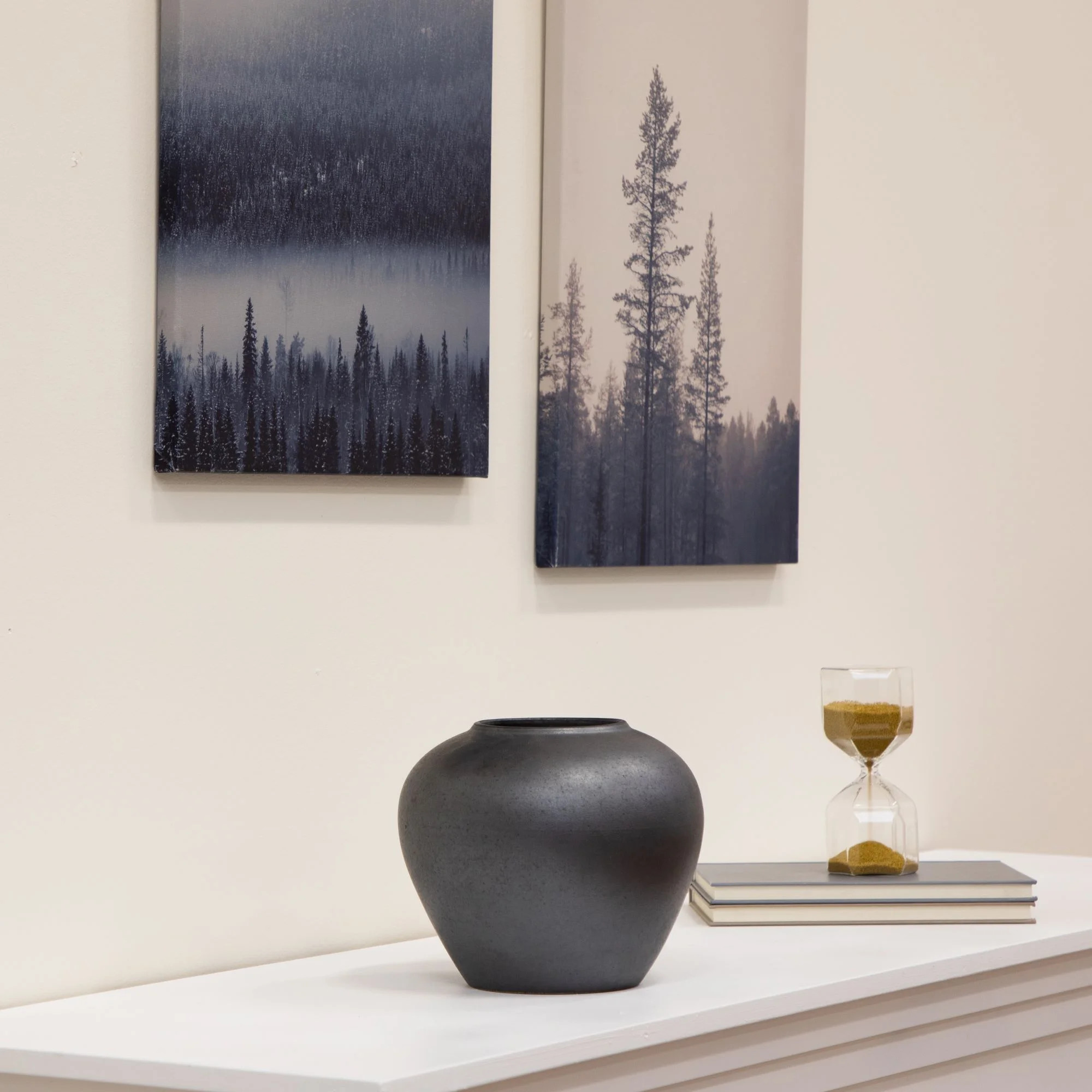 Better Homes & Gardens Ceramic Round Urn Vase, 7", Dark Gray | Walmart (US)