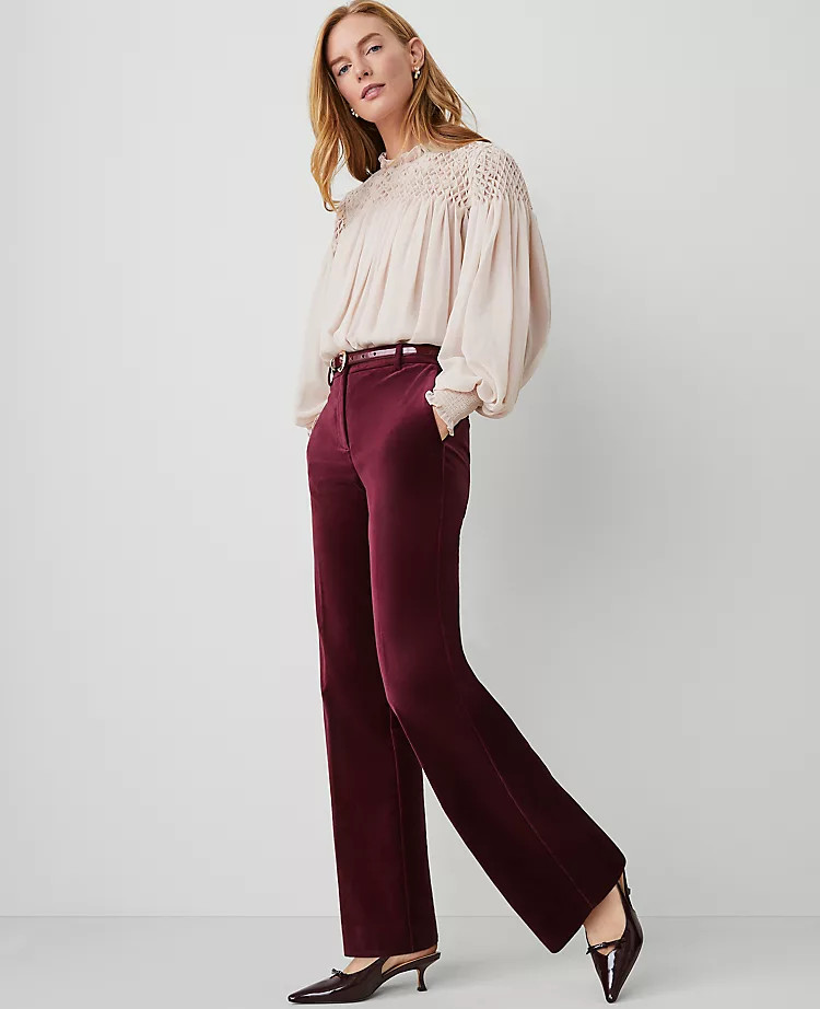 The Jayne Trouser Velvet Pant | Ann Taylor (US)