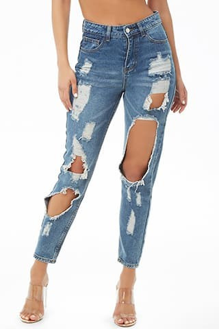 Distressed High-Rise Jeans | Forever 21 (US)
