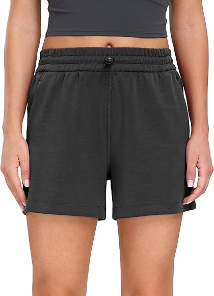 Colorfulkoala Women's High Waisted Ultra Soft Athletic Sweat Shorts Casual Summer Lounge Pants wi... | Amazon (US)