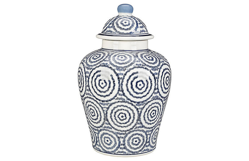 10" Blue & White Ginger Jar | One Kings Lane