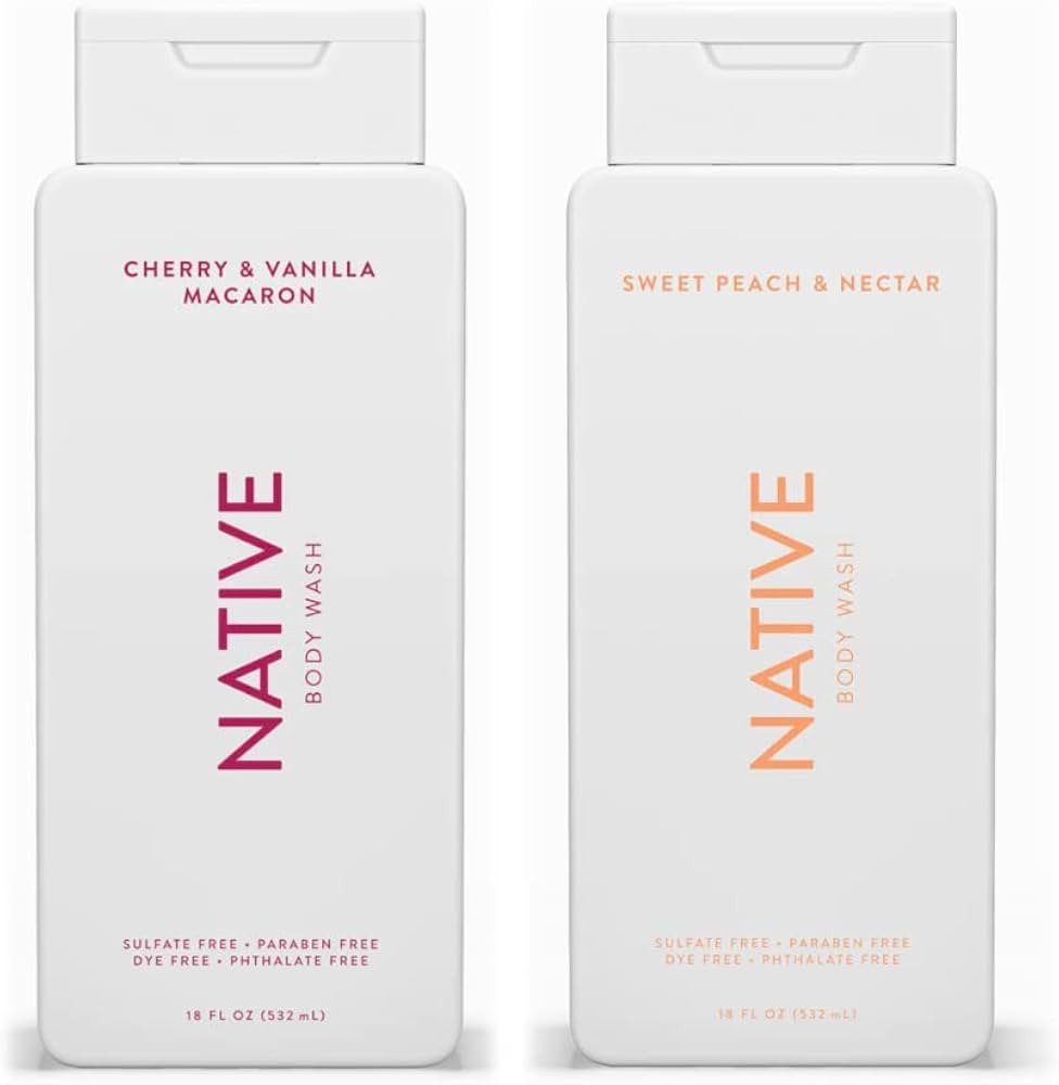 Native Body Wash Twin Pack | Naturally Derived Clean Ingredients, 18 fl oz (532 mL) Each (Cherry ... | Amazon (US)