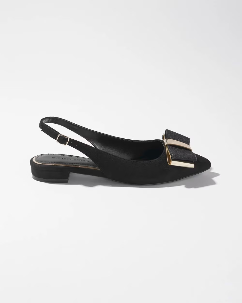 Slingback Flat with Black Bow | White House Black Market
