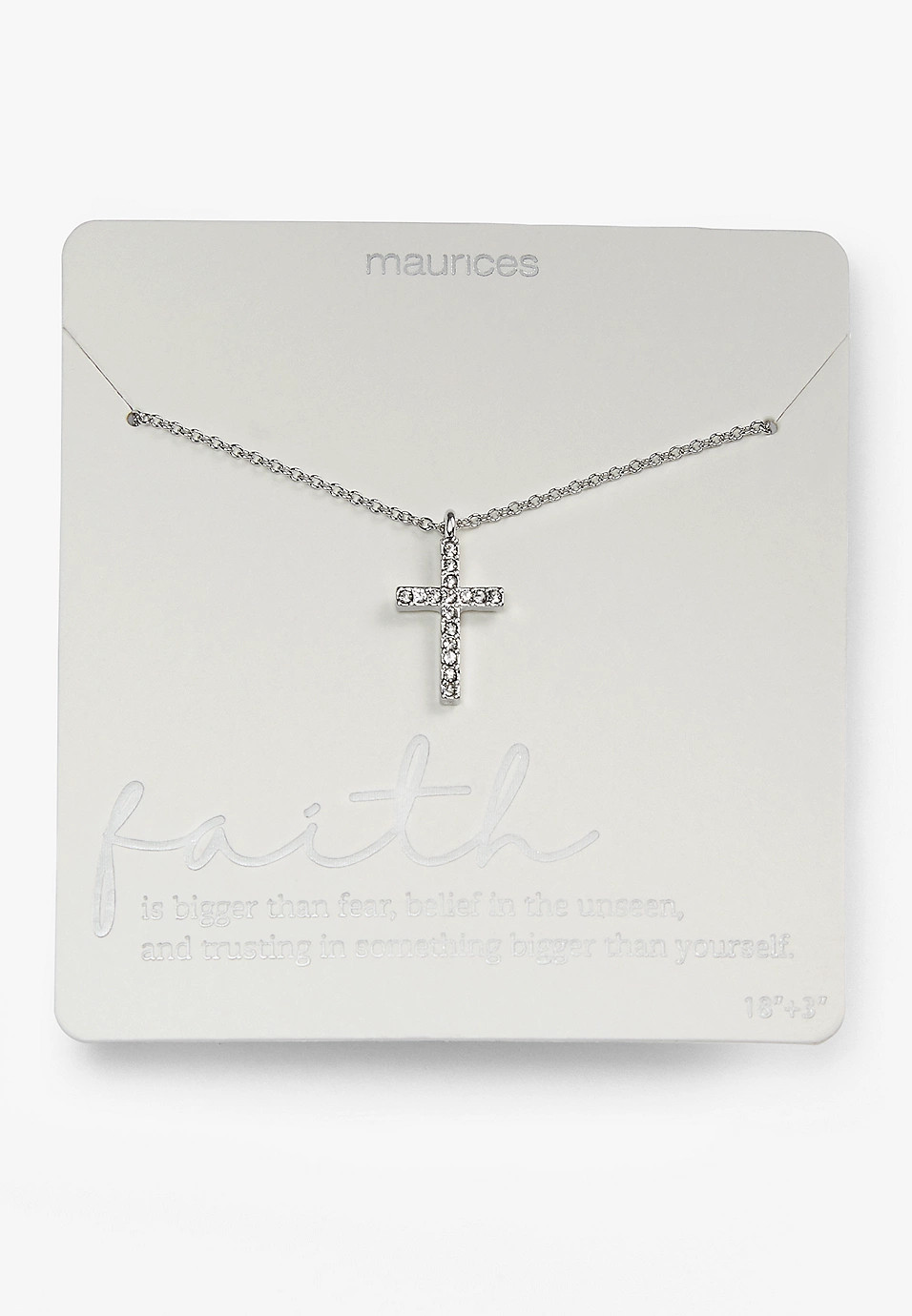 Rhinestone Cross Pendant Necklace | Maurices