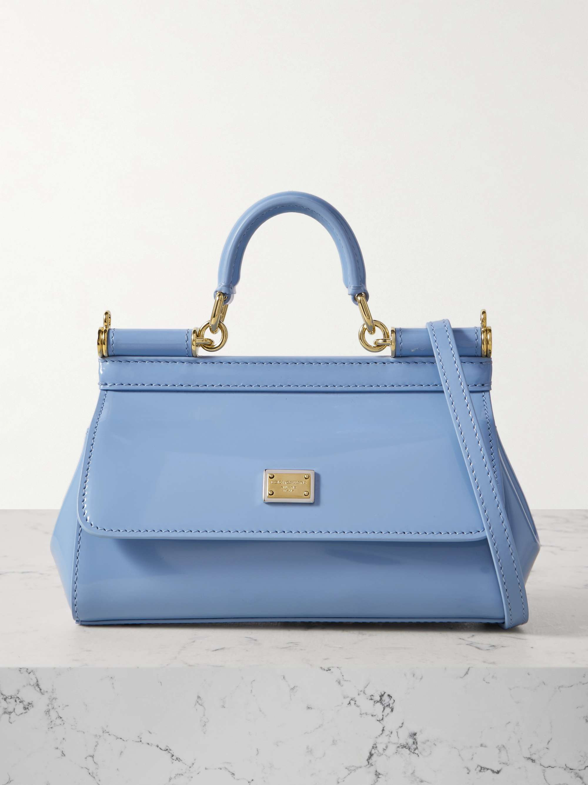DOLCE&GABBANASicily small patent-leather tote | NET-A-PORTER (UK & EU)
