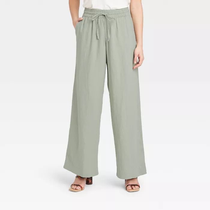 Women's Mid-Rise Relaxed Fit Pants - A New Day™ | Target