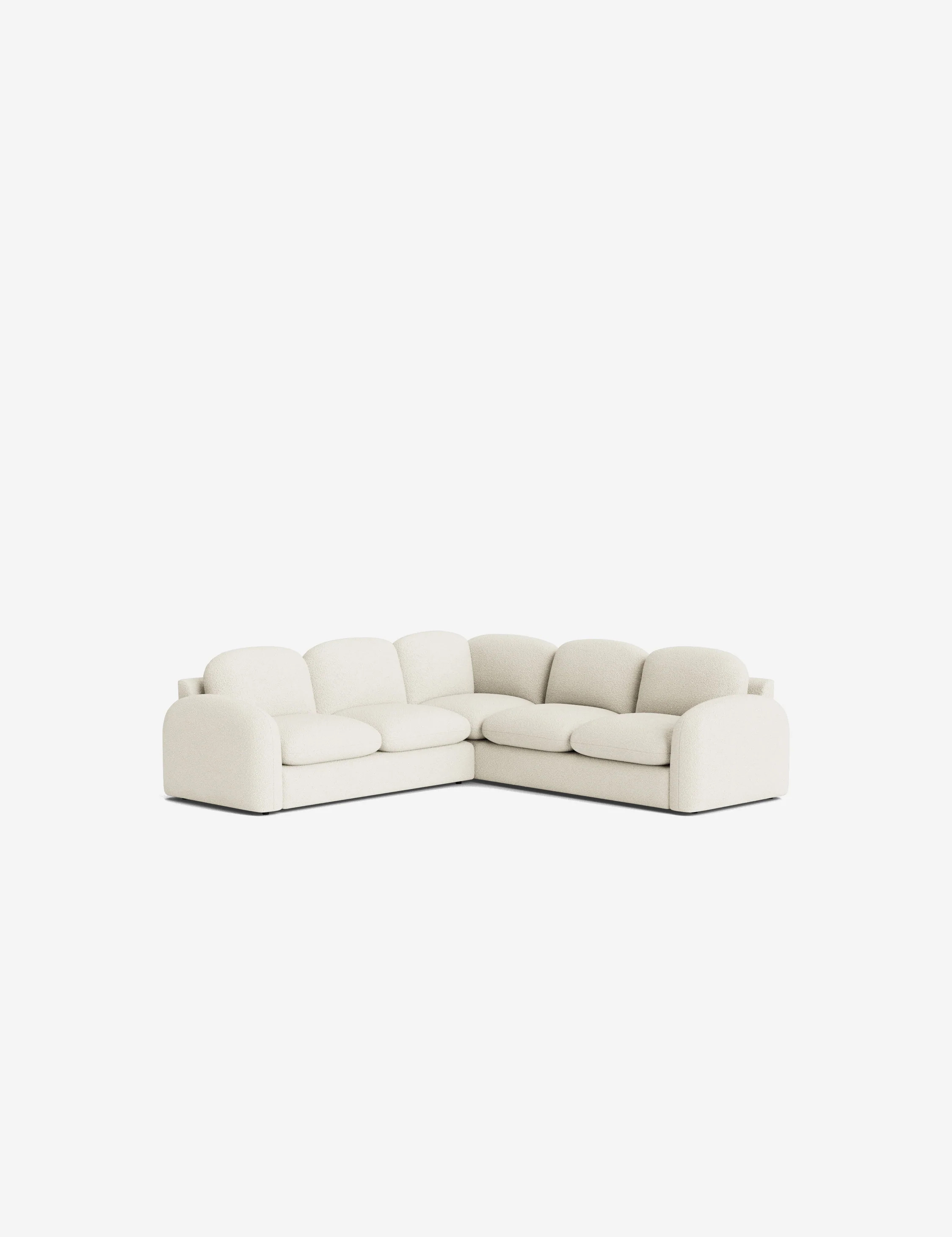 Neve Corner Sectional Sofa by Aimee Song, Cotton Luxe Boucle, 99"W | Lulu and Georgia 