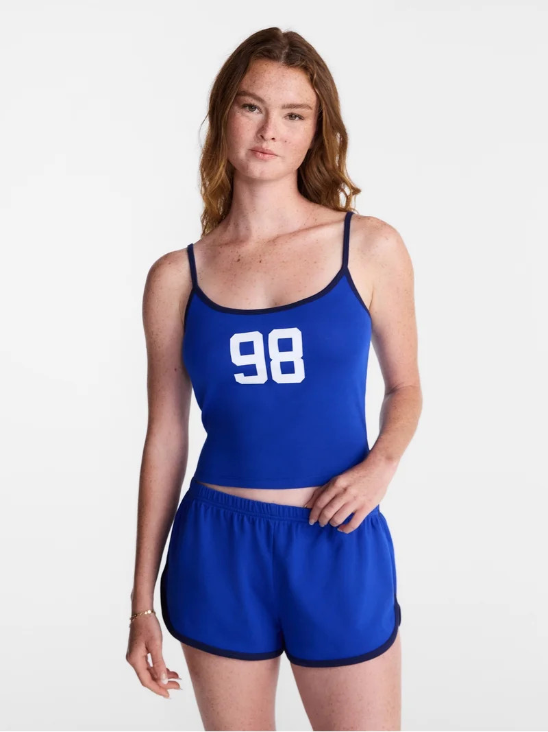 No Boundaries Sports Tank Top and Shorts Sleep Set, 2-Piece, Women's XS-XXL | Walmart (US)