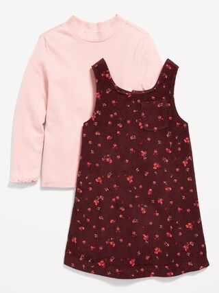 Sleeveless Dress & Mock-Neck T-Shirt Set for Toddler Girls | Old Navy (US)