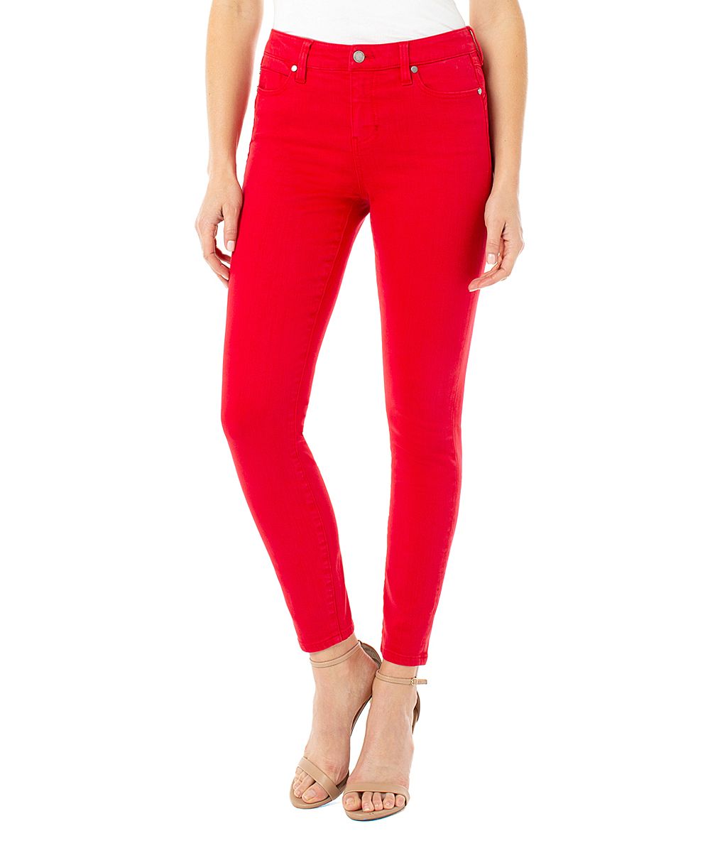 Liverpool Jeans Company Women's Denim Pants and Jeans red - Red Ginger Piper Skinny Ankle Jeans - Wo | Zulily