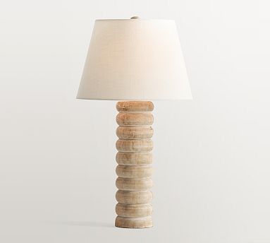 Delilah Stacked Wood Table Lamp (30") | Pottery Barn (US)
