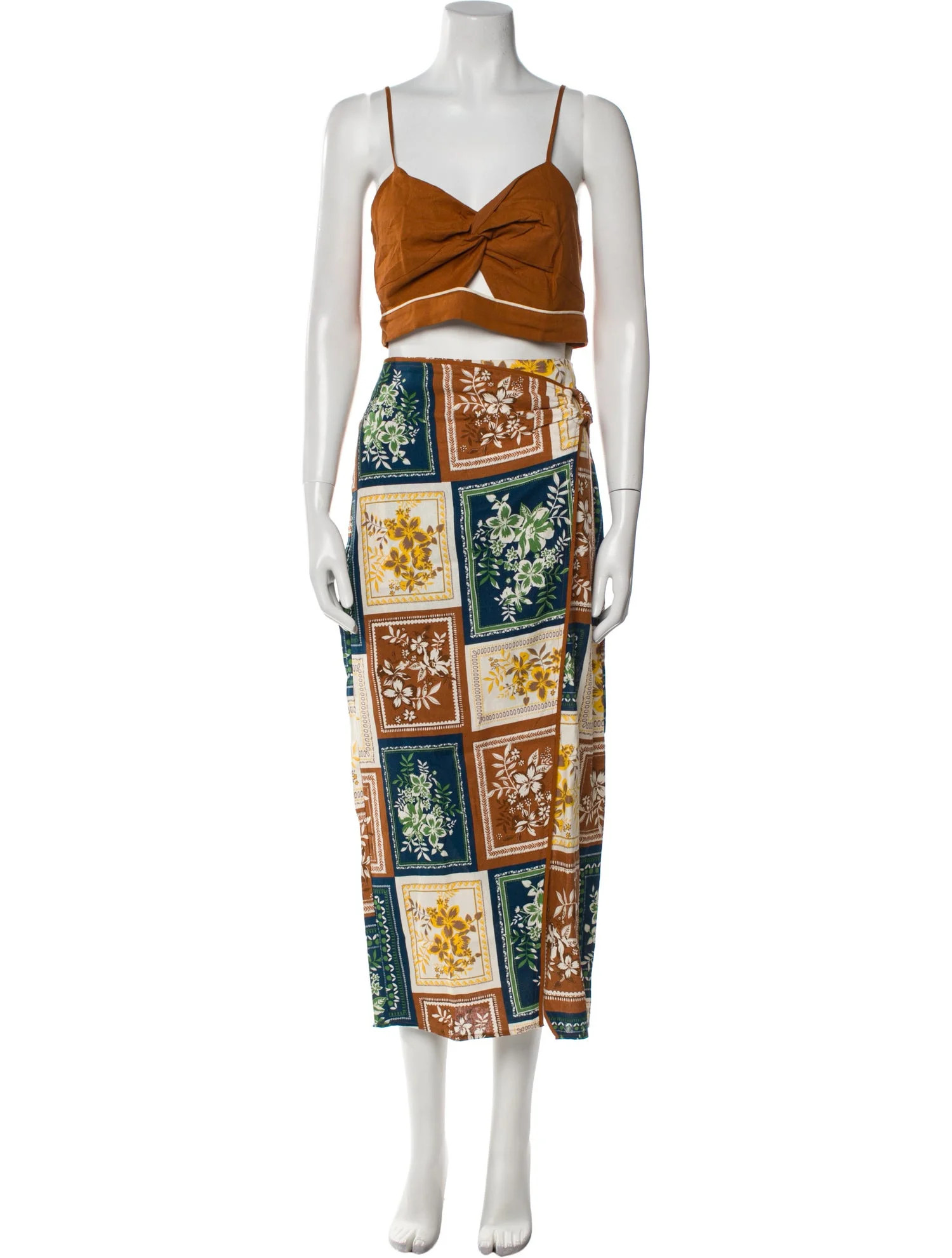 House of Harlow 1960 Linen Floral Print Skirt Set - Suits and Sets, Clothing - WHAUS27075 | The R... | The RealReal