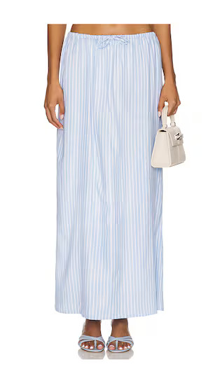 x REVOLVE Waist Skirt in Baby Blue & White | Revolve Clothing (Global)