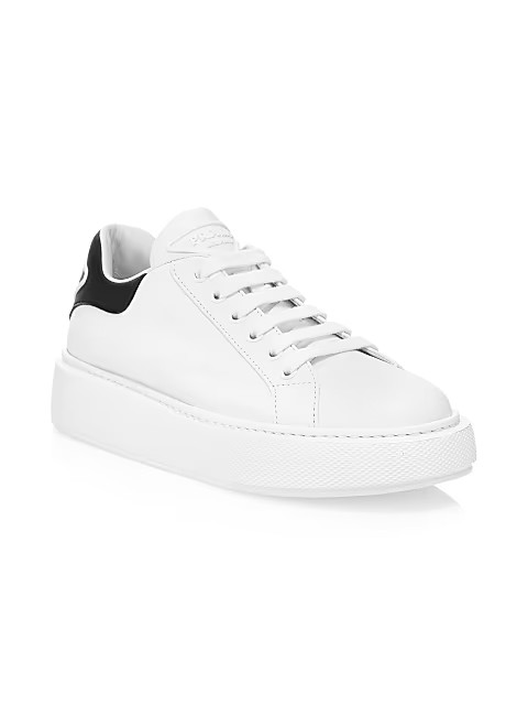 Logo Leather Platform Sneakers | Saks Fifth Avenue