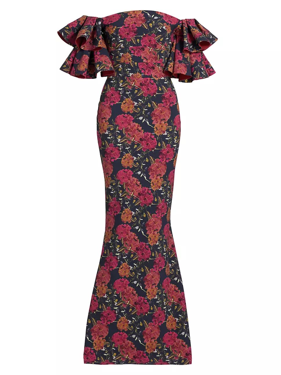 Chiara Boni La Petite Robe Parvati Floral Jersey Off-The-Shoulder Gown | Saks Fifth Avenue