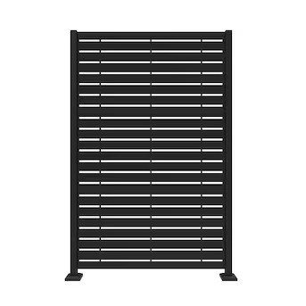 Freedom 48-in x 2-ft Boardwalk Black Aluminum/Polypropylene Privacy Screen Panel Kit | Lowe's