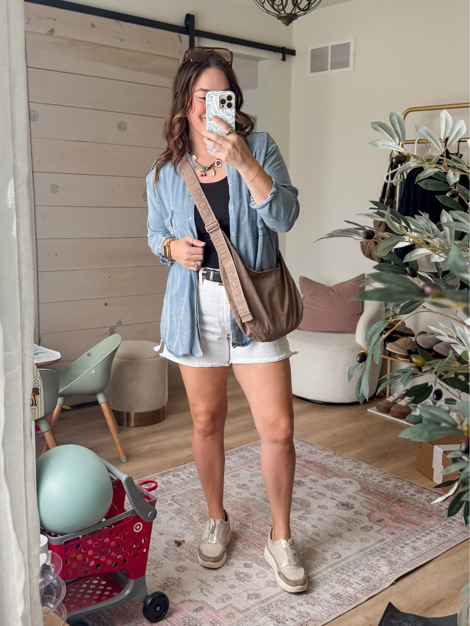 Today’s errand ootd - size large in tank and shirt, Jean shorts are tts

#LTKgrwm #LTKootd #LTKMidsize