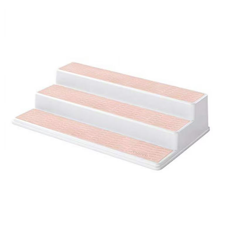 Copco Non-Skid 3-Tier Spice Pantry Kitchen Cabinet Organizer, 15-Inch, White/Pink | Walmart (US)
