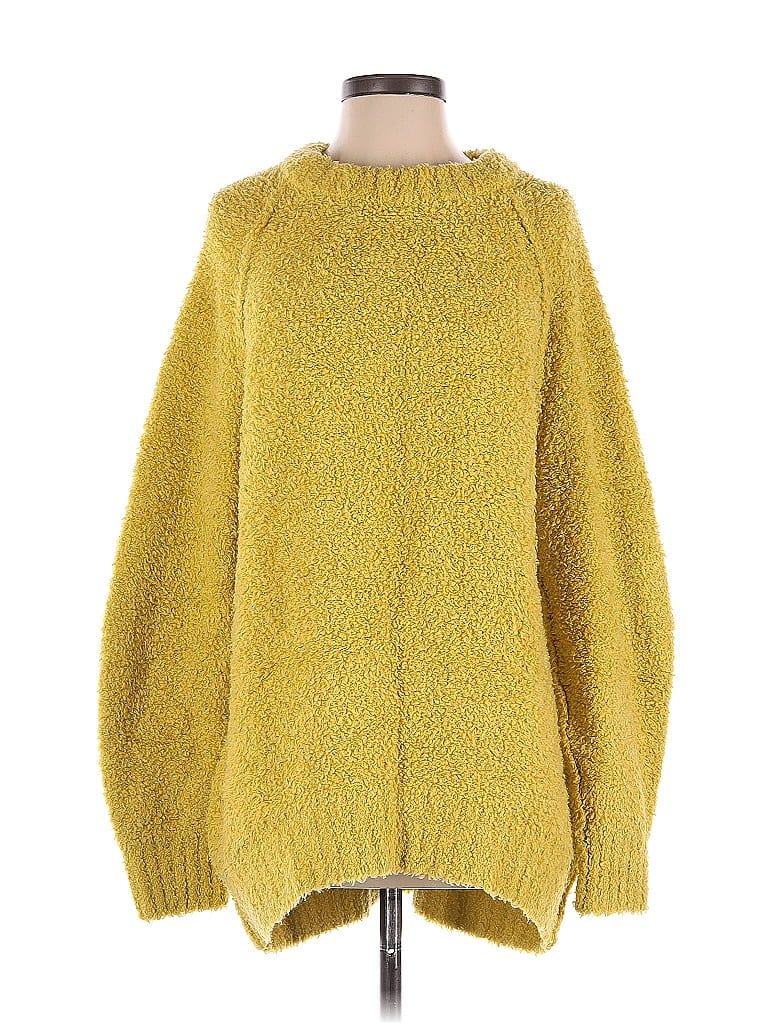 Free People Color Block Solid Yellow Pullover Sweater Size S - 69% off | thredUP