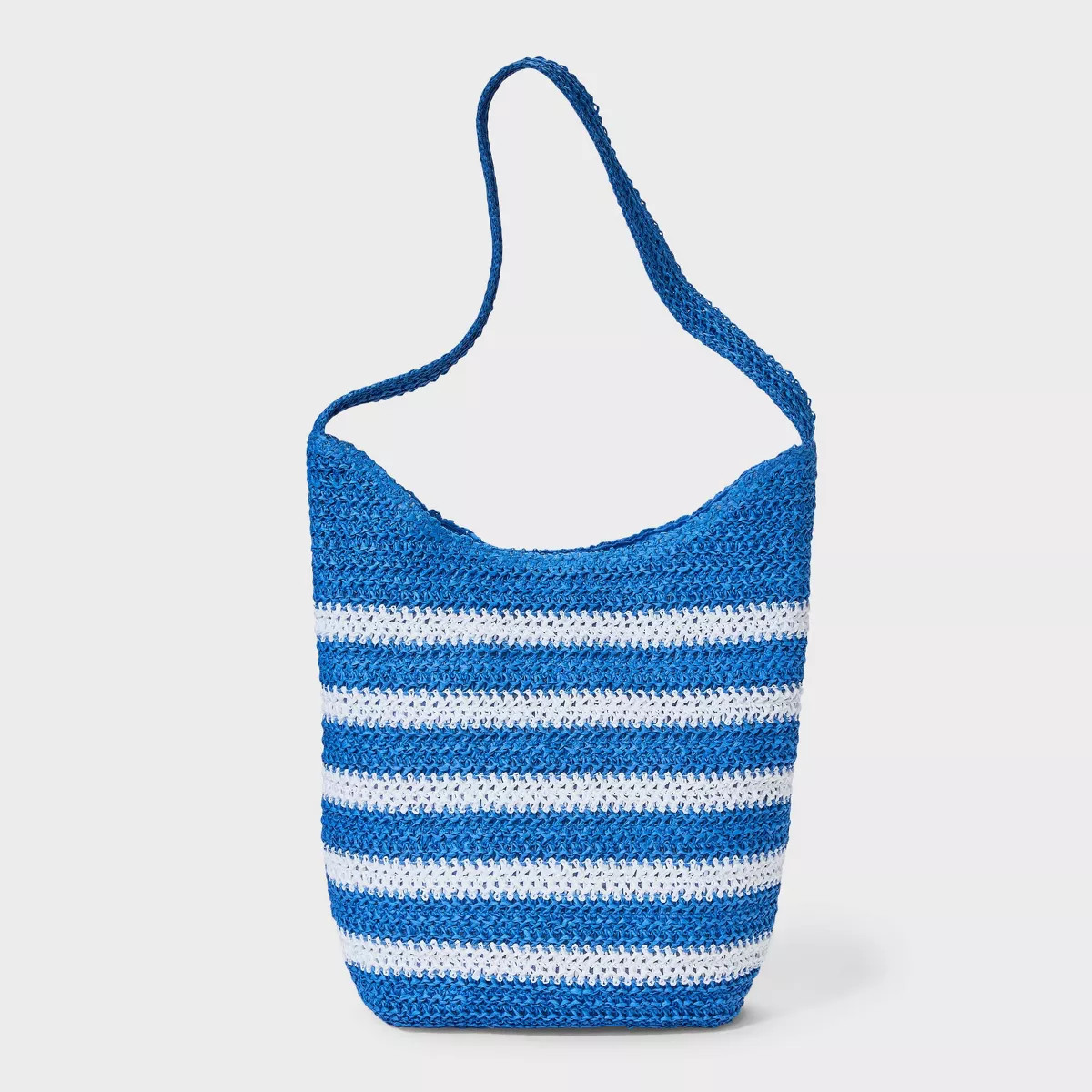 Girls' Striped Woven Tote Bag - art class™ Blue/White | Target