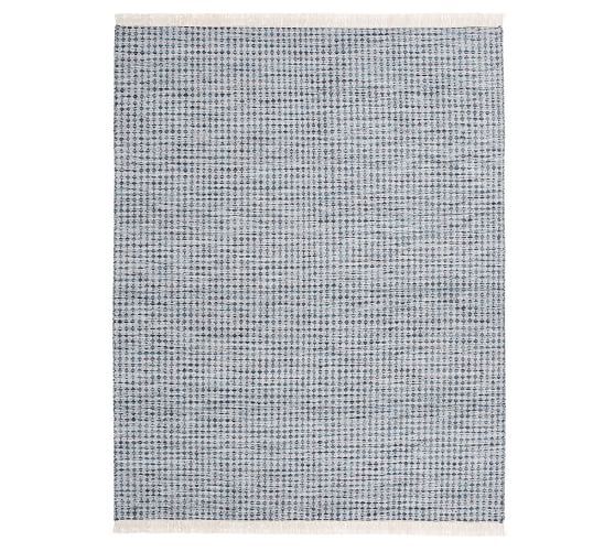Oden Recycled Material Indoor/Outdoor Rug - Blue | Pottery Barn (US)