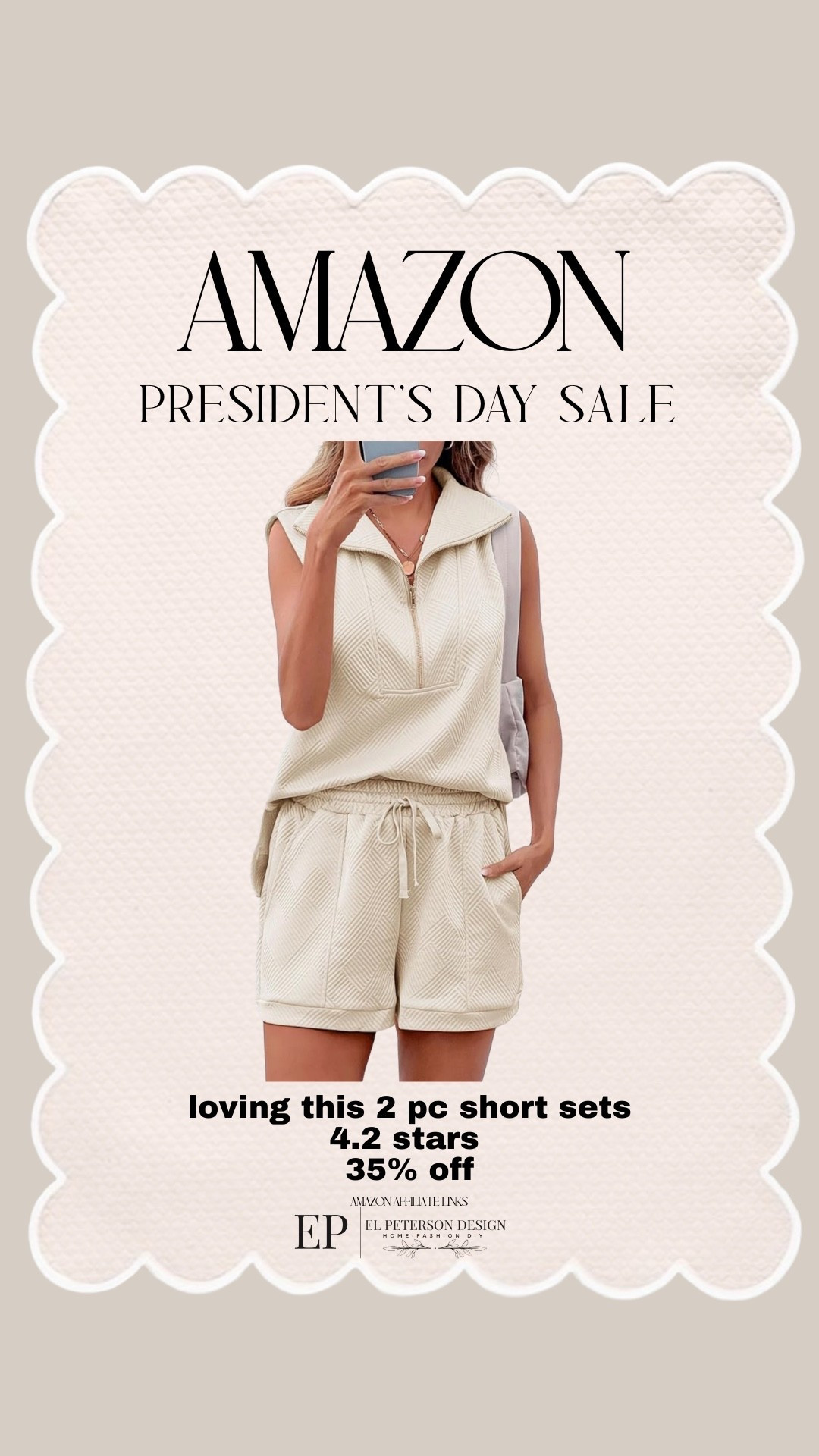 Amazon President’s Day Sale 
2 pc short set 

#LTKSaleAlert