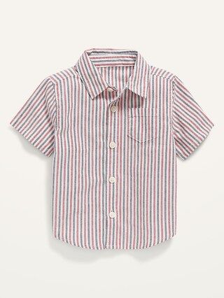 Short-Sleeve Striped Pocket Shirt for Baby | Old Navy (US)