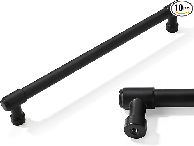 10 Pack 8 Inch Kitchen Cabinet Handles Matte Black Pulls for Drawers and Cabinets - Hardware for ... | Amazon (US)