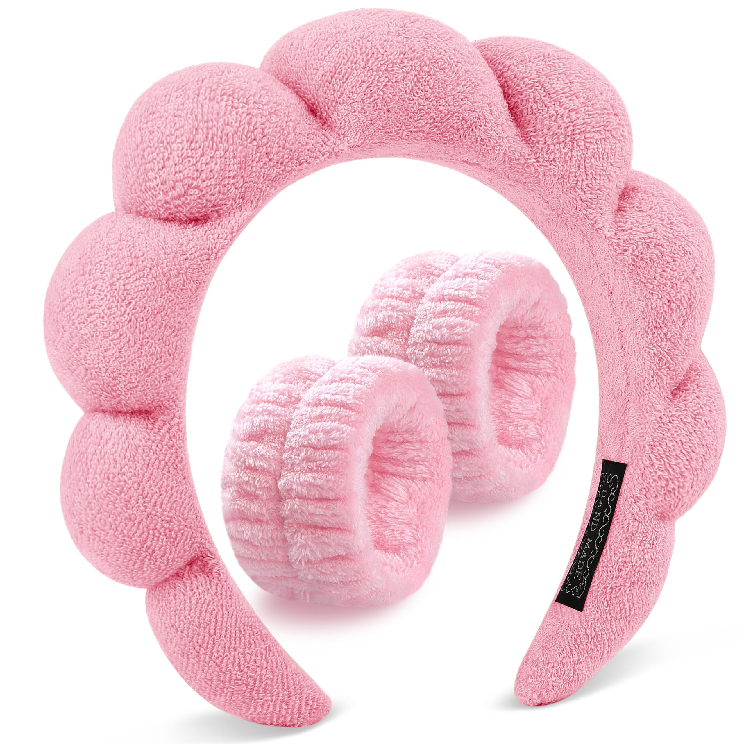 Spa Headband For Washing Face Wristband Set, Skincare Makeup Headbands For Women, Bubble Make Up ... | Amazon (US)