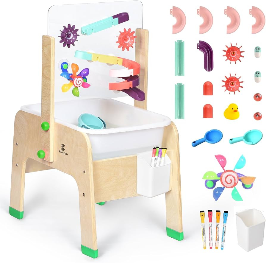 Kids Sand & Water Table – Outdoor Sensory Play Table w/Vertical Clear Top Panel for Painting an... | Amazon (US)