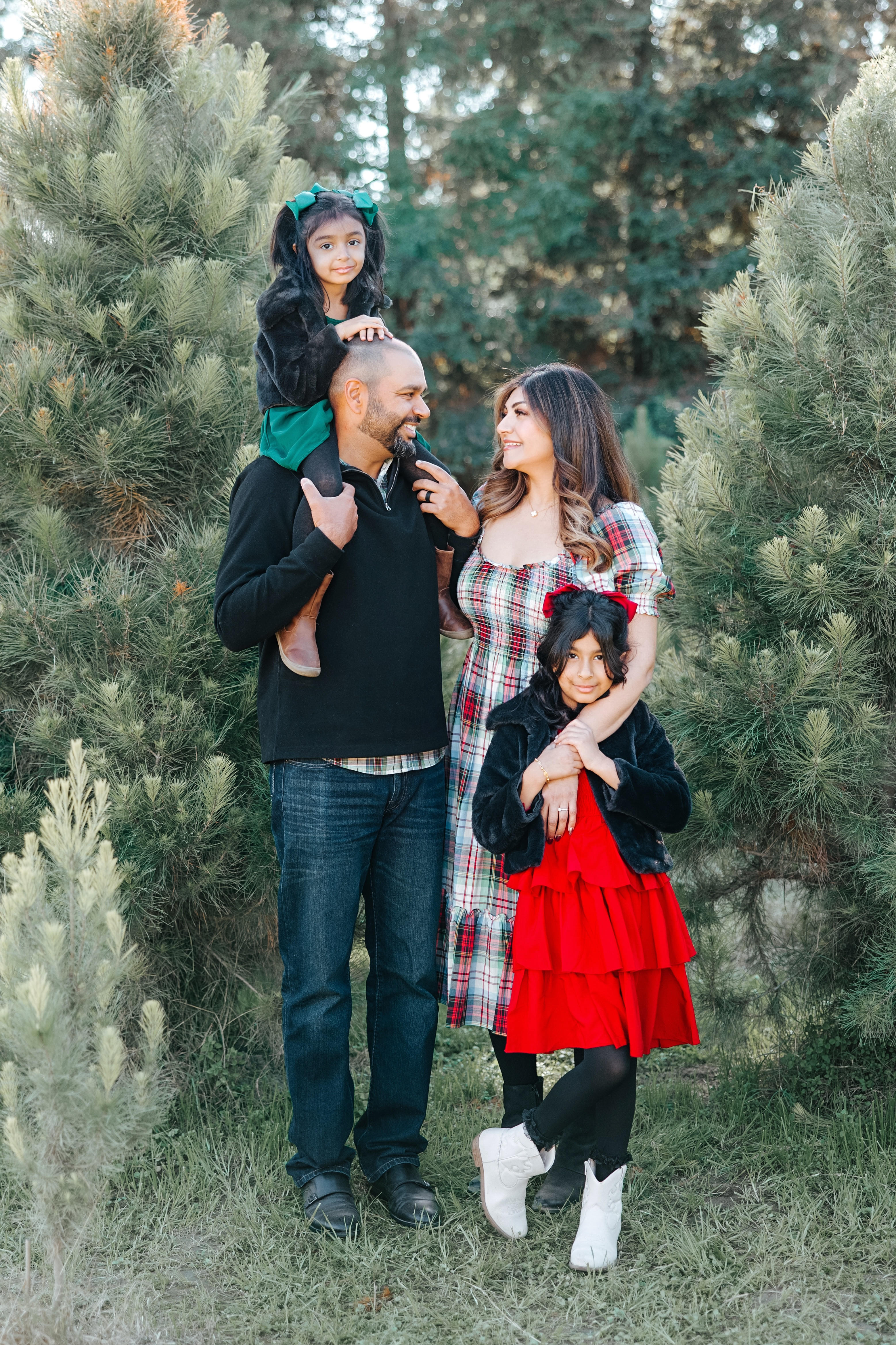 Fall family photo 
Wearing a tartan dress, girls are wearing ruffle dresses with adorable fur jackets and my husband is wearing a tartan skirt under a zip up sweater 

coordinating family outfits, matching outfits. Christmas card. Tartan. Flannel. 

#fallphotos #christmas



#LTKSeasonal #LTKKids #LTKFamily