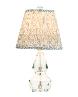 18.25in Crystal Table Lamp With Patterned Shade | Home | Marshalls | Marshalls