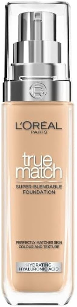 L'Or\u00e9al Paris Foundation for Face, Skincare Infused with Hyaluronic Acid, True Match Hydrati... | Amazon (UK)