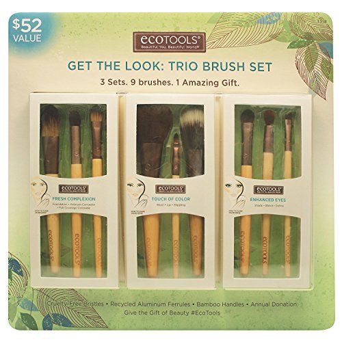 Ecotools Cruelty Free and Eco Friendly Get the Look Trio Brush Set; Three Sets, nine Brushes, one Amazing Gift; With Fresh Complexion Set, Touch of Color Set and Enhanced Eye Set | Amazon (US)