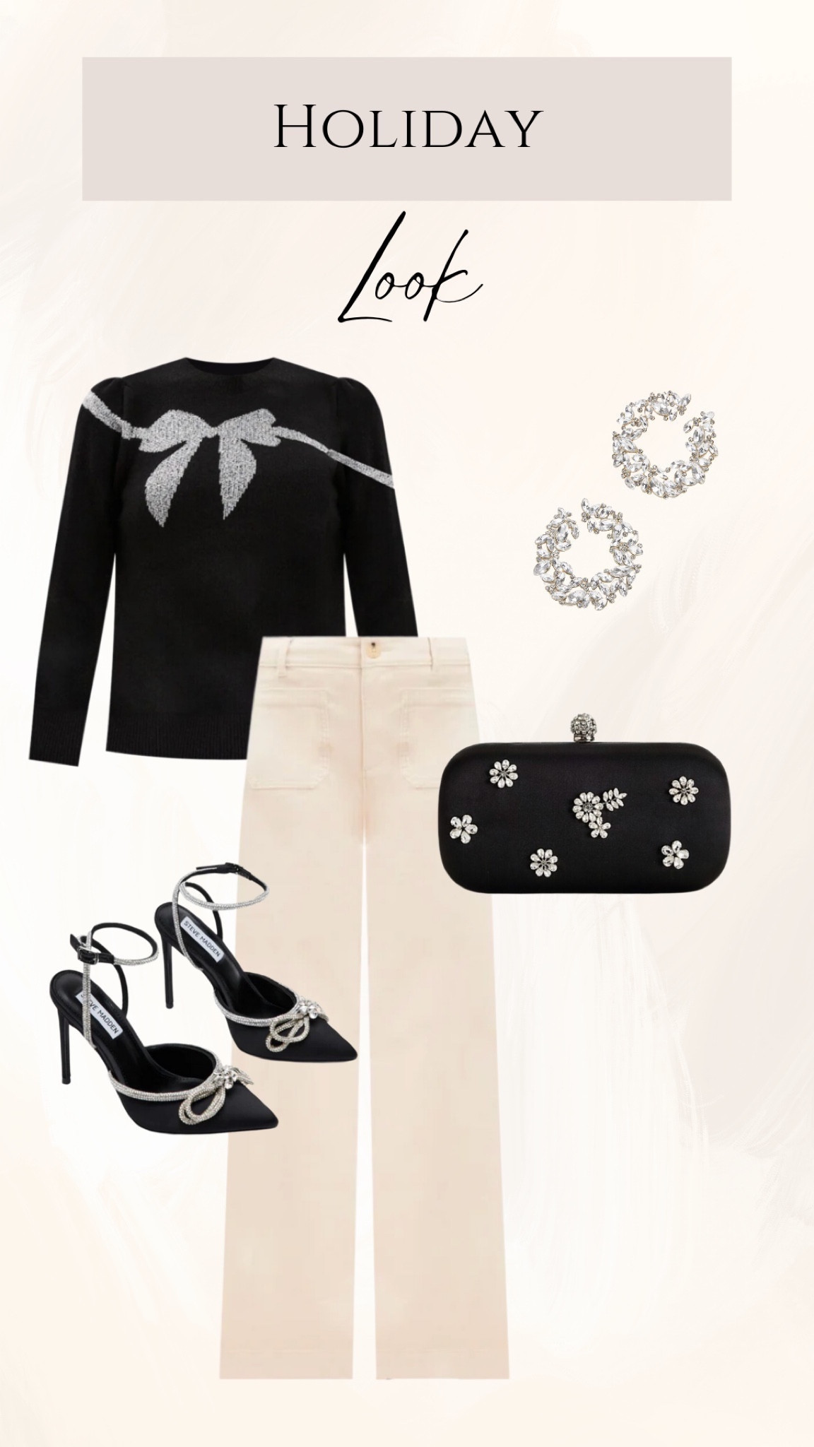 Holiday Outfit. Christmas party outfit. Holiday look. Festive sweater. Wide legged pants. 

#LTKSeasonal #LTKparties #LTKHoliday